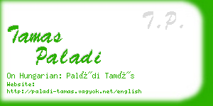 tamas paladi business card